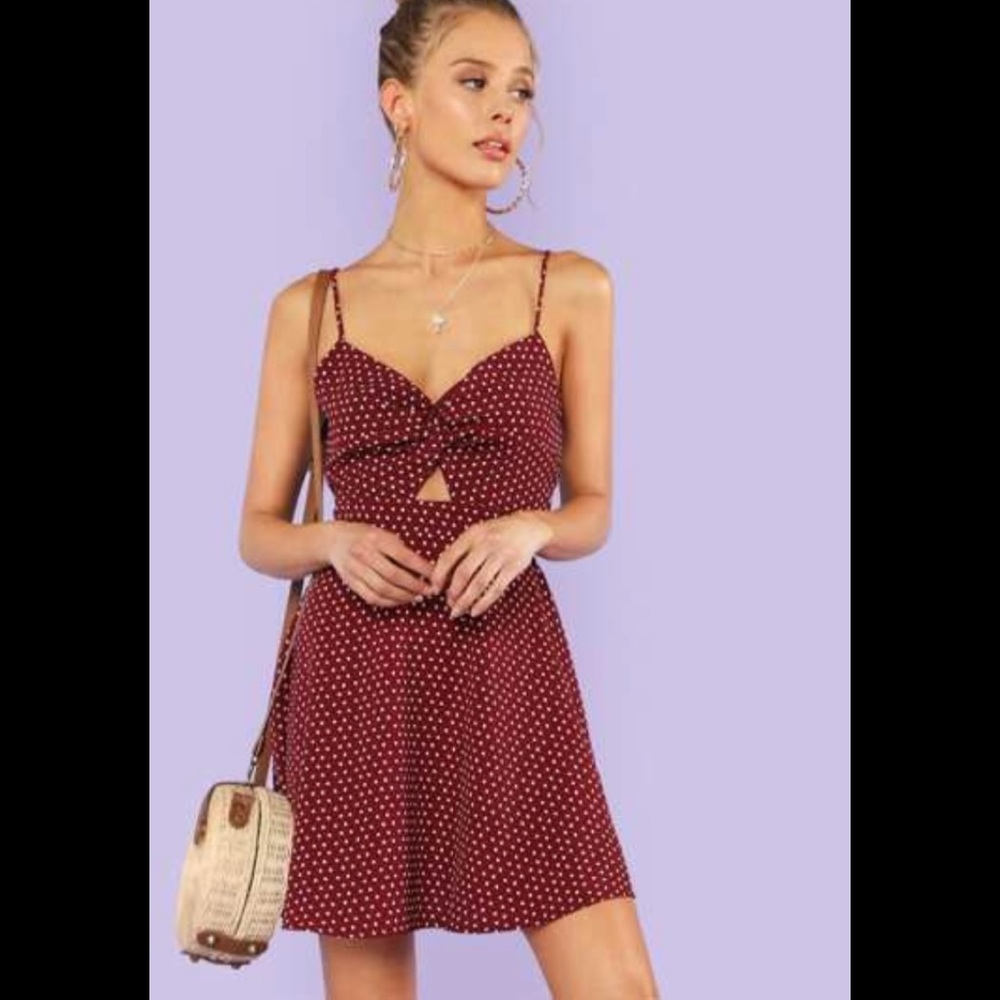 NWOT Shein red and white polka dot dress - Picture 9 of 16